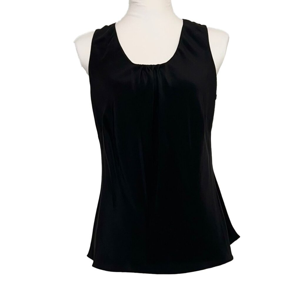Transitions Black Silk Sleeveless Top Size Mediun